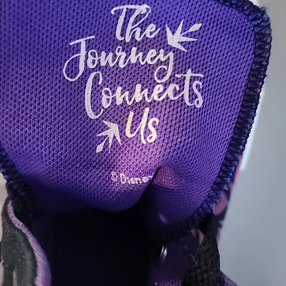 Converse Black and Purple High-Top Sneakers with Character Design